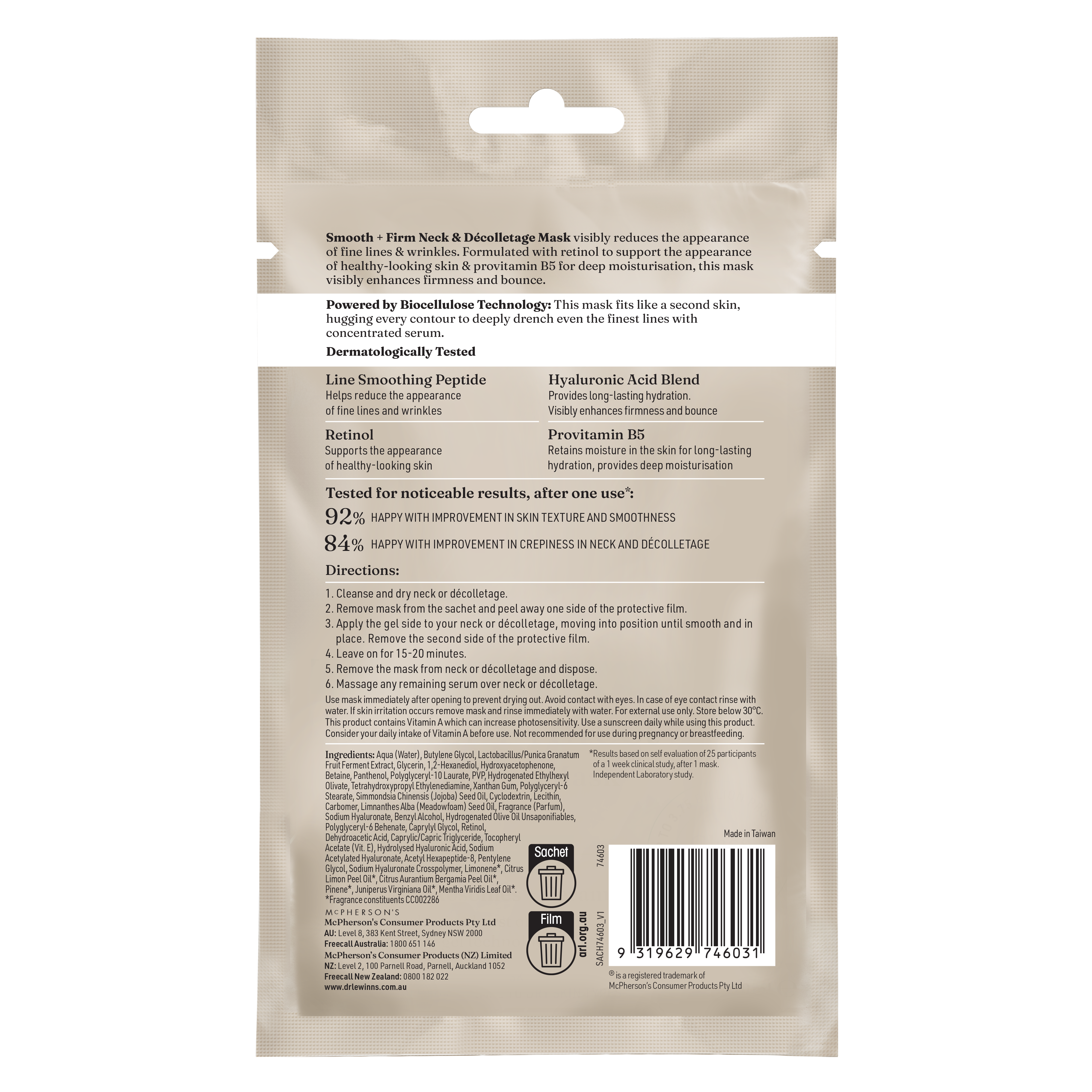 Smooth + Firm Neck & Decolletage Sheet Mask
