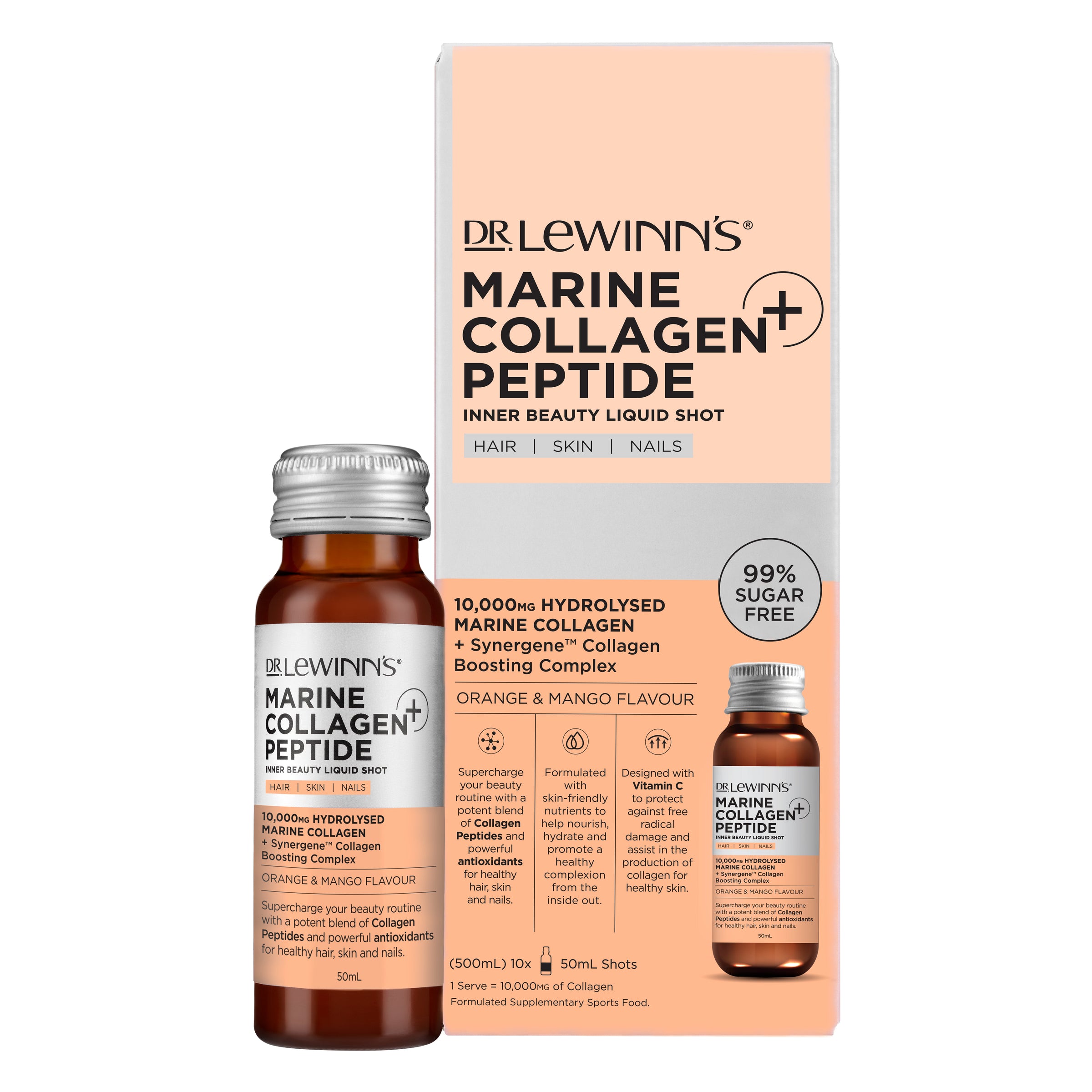 Marine Collagen Peptide+ Inner Beauty Liquid Shot Orange & Mango