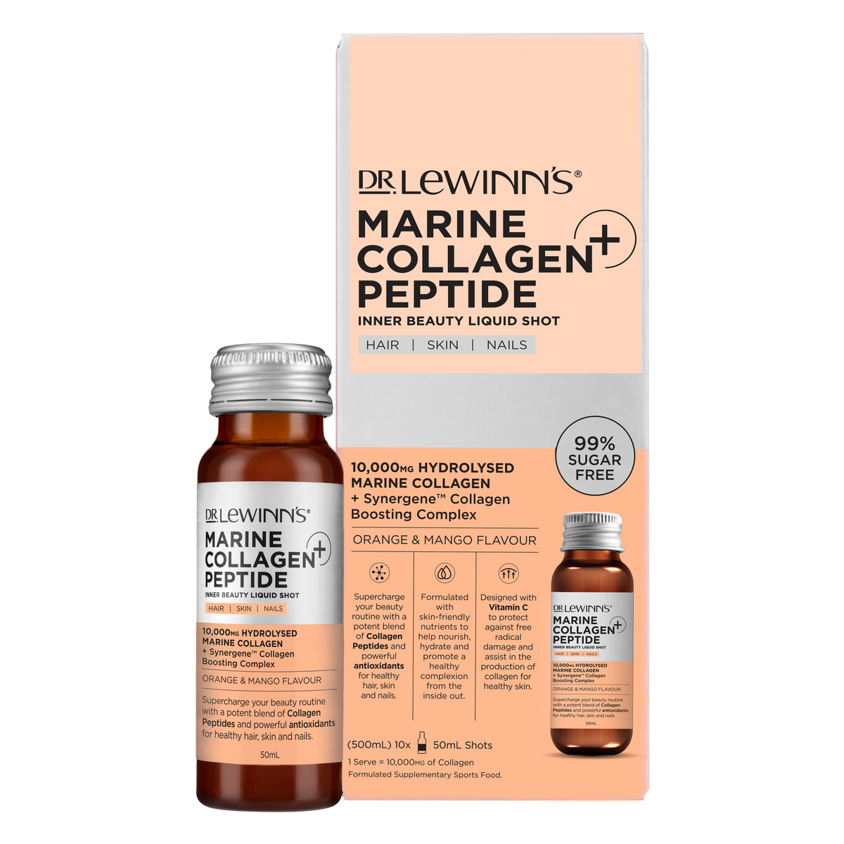 Marine Collagen Peptide+ Inner Beauty Liquid Shot Orange & Mango
