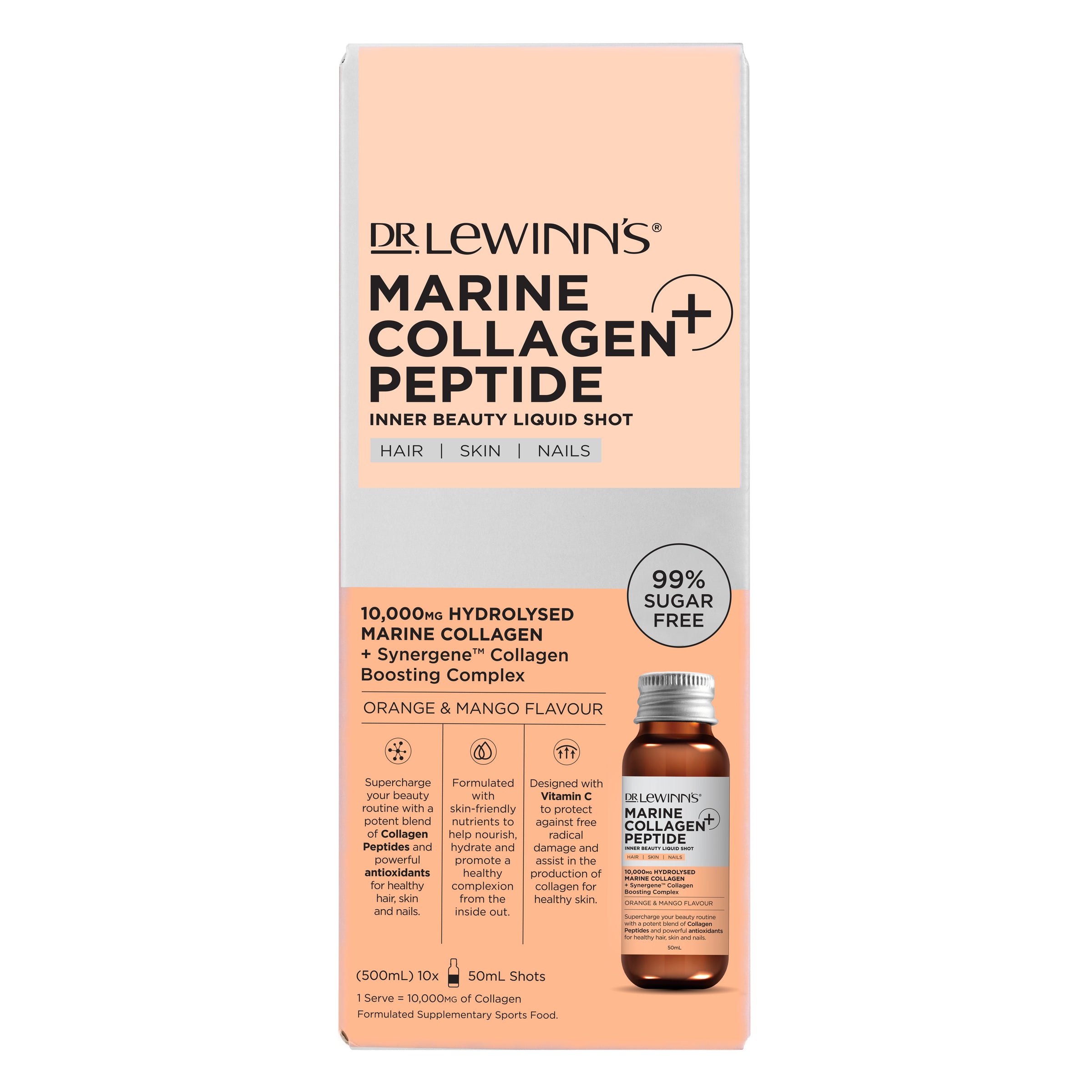 Marine Collagen Peptide+ Inner Beauty Liquid Shot Orange & Mango
